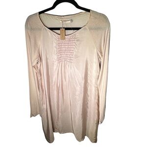Sula Silk Dress Light Pink Cream Size Large